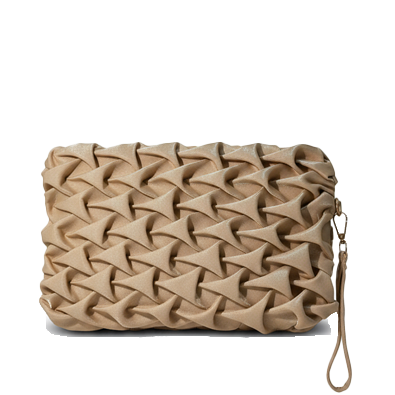 Wevra Clutch -  Textured Nude Wristlet