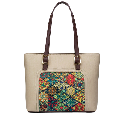 Beige Ethnic Tote